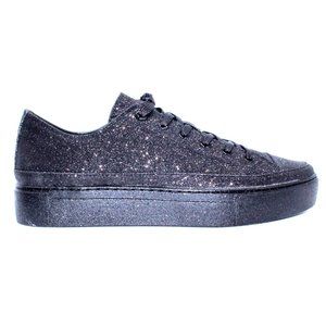 Michael Kors Men’s DASHIELL Pixie Fine Glitter Sneakers- Black Size 11.5 Men